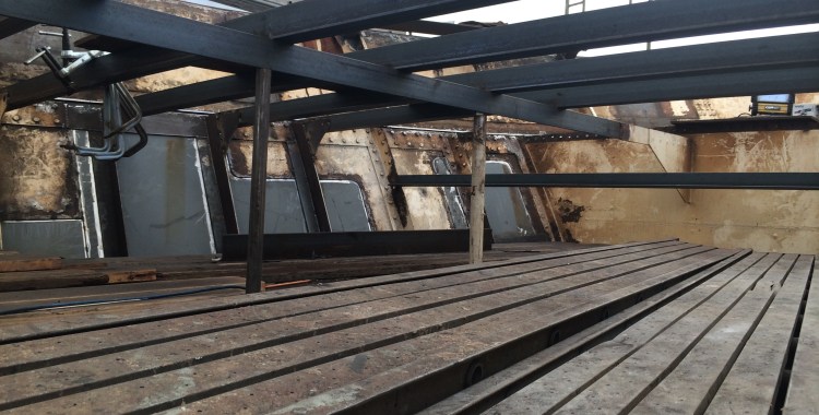 New deck beams going in